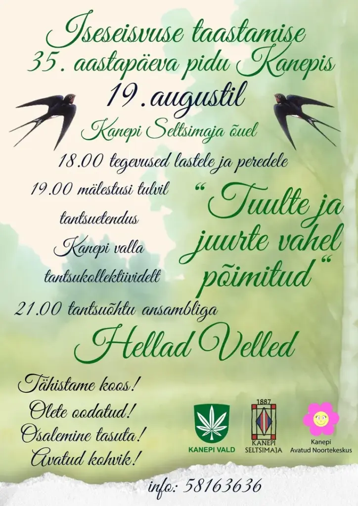 Kanepis toimub 19. augustil tasuta taasiseseisvumispidu
