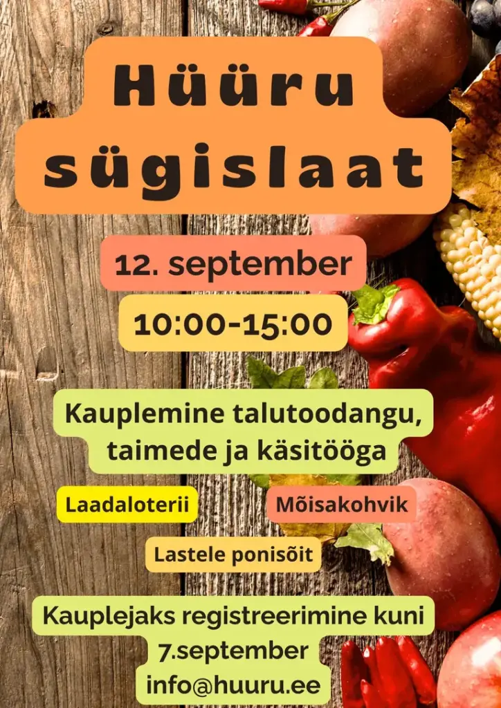 Saue sügislaat toob Hüüru parki talutoodangu ja tegevused