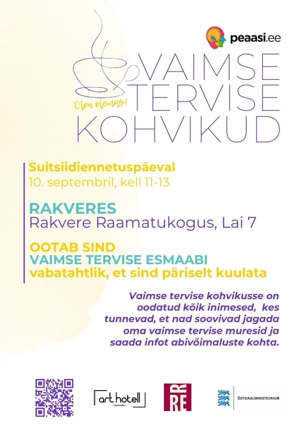 Tasuta vaimse tervise kohvik Rakveres 10. septembril