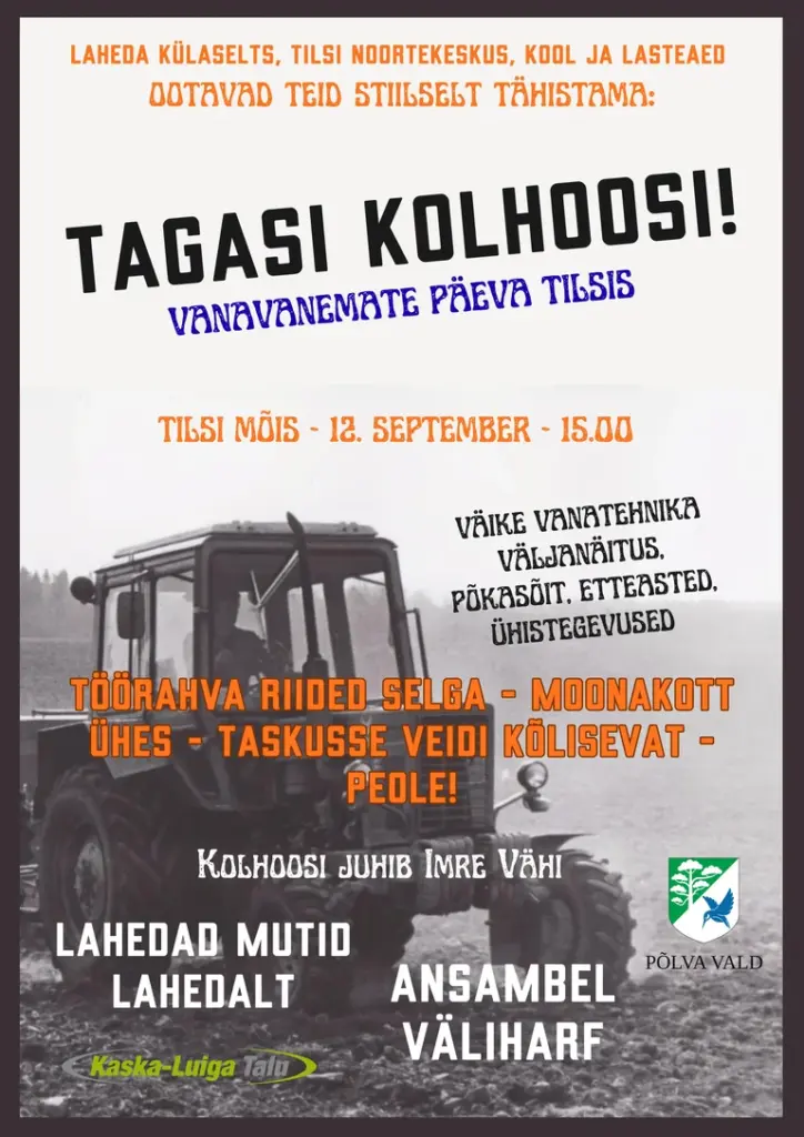 Tilsi mõisas toimub nostalgiline vanavanemate päev: tagasi kolhoosi